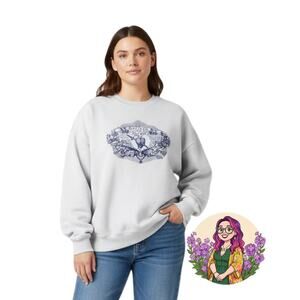 John Galt Brandy Melville Better Day Graphic Crewneck Sweatshirt Cream Oversized